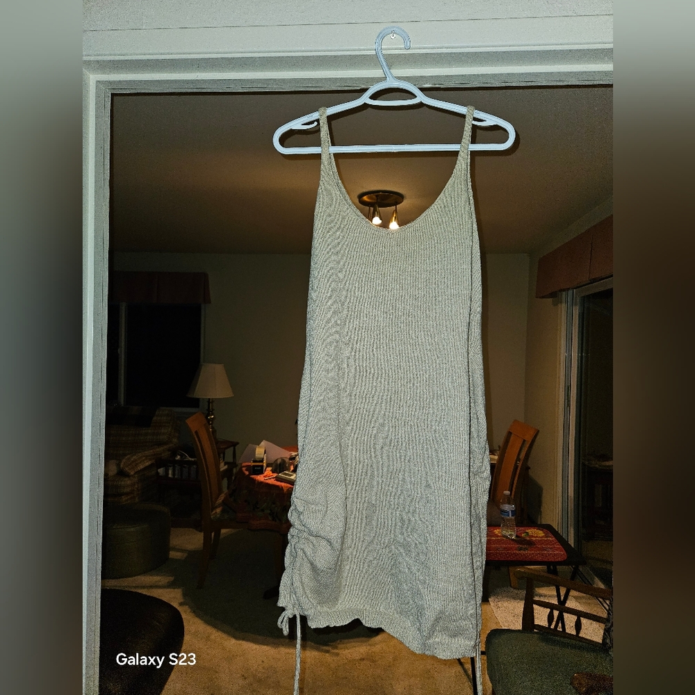 Shein sweater dress with cinching drawstrings